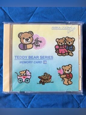 Vintage Janome Memory Card 18 Teddy Bear Embroidery Sewing Amika Jodan NEW AS IS